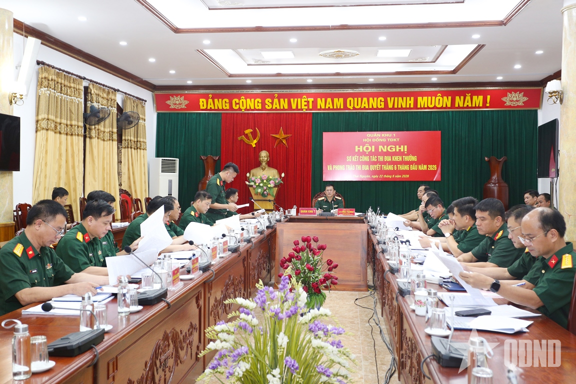 Quân khu 1 sơ kết công tác thi đua, khen thưởng 6 tháng đầu năm 2026
